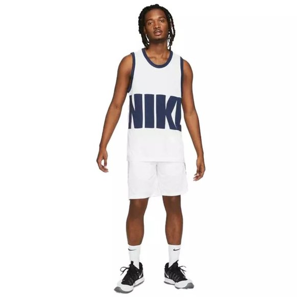 New NIKE Dri-Fit Basketball Jersey Tank Top BIG NIKE LOGO DA1041-100 - Picture 2 of 7